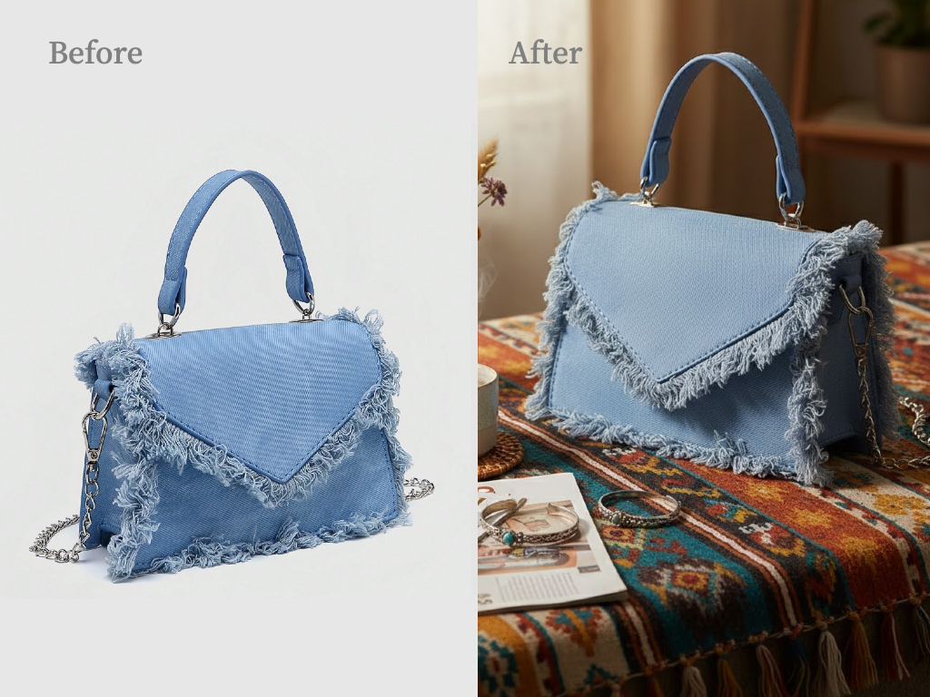 AI product photo background removal and enhancement for e-commerce