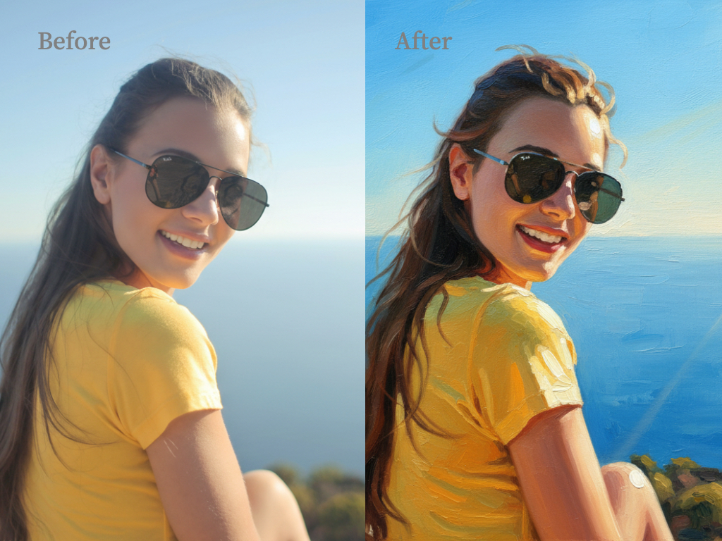AI photo style transfer and creative editing